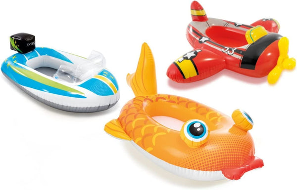 Kids Inflatable Swimming Pool Lilos Water Ride on Boat Float Beach Raft Toy