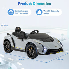 12V Kids Ride on Car 4WD Lamborghini Licensed with 3 Speeds and Music