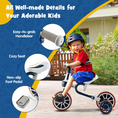 4-In-1 Multifunctional Kids Training Balance Trike Wih Adjustable Push Handle