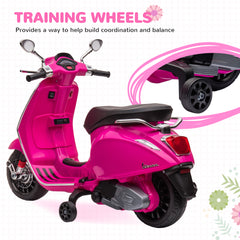 Vespa Licensed 12V Ride on Motorcycle W/ Music, Headlight, FM Radio