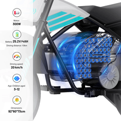 EVERCROSS Kids Electric Dirt Bike EV07M  – 300W, 20 km/h, 10 km Range, 11" Wheels