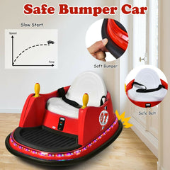 Kids Ride-On Bumper Car with Colorful Flashing Lights and Music