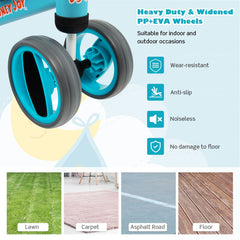 Baby Balance Bike with 4 Wheels and Limited Steering