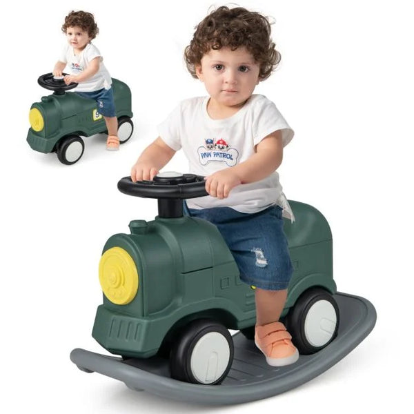 3-in-1 Train-Style Sliding Walker for Toddlers